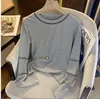 2023SS vrouwen Shirt Sexy Bodycon Lange Mouwen T-shirt Tops voor Vrouw Lente Zomer Vrouwelijke Ronde Hals Gedrukte Letters zuiver Wit Tee