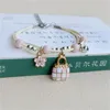 Charm Bracelets Cartoon Rabbit Flower Cute Animal Bracelets Children's best Friends Jewelry Gifts