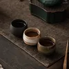 Koppar tefat japansk stil handgjorda stoare te cup porslin set liten singel antik finish