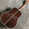 Guitare acoustique arrière en palissandre massif sur mesure AAAAA tout bois massif 40 pouces reliure ormeau avec ramassage 550a Soundhole