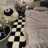 Tapijt kasjmier tapijten voor slaapkamerdecoratie maison strip slaapkamer bedkamer bed voet mat donzige woonkamer tapijt dicht tapete tapete infantil tapijten 230324