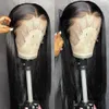 Popular Female Black Long Straight Wig chemical fiber front lace headgear230323