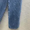 Jeans Donna Logo del marchio Pantaloni dritti in denim a vita alta stampati a pois ondulati Tessuto importato Pantaloni stile retrò con taglio irregolare Jeans firmati Donna