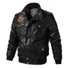 Herenleer Faux 2023 Jacket Fall Vintage Leisure Motorcycle Rider Men's PU Pilot Design Lederen Coat Meerdere zakken 230324