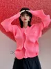 Damesbreien Tees Shengpalae Fashion Chic Solid Color Knitted Cardigan Spring 2023 Vneck Single Breasted Long Sleeve Sweater Coat 5E6097 230324