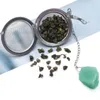 Keychains Stainless Steel Tea Mesh Crystal Ball Infuser Filter Reusable Loose Leaf Strainer Bag Brew Accessories