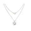 Pendant Necklaces Double Chains Moon And Sunflower Layering Necklace For Women Girls Fashion Clavicle Gift Your Honey