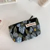 Förvaringspåsar koreansk modeblomma resor kosmetisk väska kawaii plånbok kvinnor makeup kit handväskor telefon blyerts fodral arrangör påse