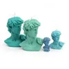 Świece Nordic Silikon David Candle Forma DIY DUŻE BUST DAVID PATED CANDLE Forma Mydła Mydło Myło Make Make Materplies Plaster Mold 230324