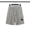 Mäns shorts 2023 Spring och sommar CP Casual Men's Pure Cotton Solid Color Fashion Round Lens Sports Straight
