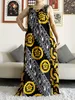 Ethnic Clothing 2023 Women Cotton Summer Sleeveless Dress With Scarfs Under African Dashiki Maxi Lady Robe Loose Kaftan Vestidos 230324