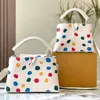 Designer Women Handbags Fashion Shoulder Bags High Quality Tote Bags Letter Print Women Purse Bags Medium Handbags Genuine Leather Crossbody Bags Polka Dot Pattern