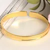 Bangle Women Bangles Gold Color Girls Fashion Jewelry Metal Bracelets Concave Top Workmanship Allergy Free