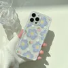 Art Wavy Blue Flower Case Strawberry Mitue Silicone Soft Back Case для iPhone 14 XR 7 8 плюс 13 PROMAX 11 12 MINI XSMAX PHONE CAPA CAPA