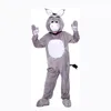 Graue Esel-Maskottchen-Kostüme in Erwachsenengröße, animiertes Thema, Cartoon-Maskottchen, Charakter, Halloween, Karneval, Party-Kostüm