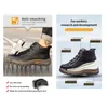Dress Shoes Men Leather Safety Work Boots Steel Toe Puncture-proof Indestructible Safety Shoes Staleneus Construction Welding Work Boots 230324