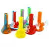 Coloré Silicone Narguilé Shisha Tuyaux Kit Herbe Sèche Tabac Filtre Bol En Verre Pipe À Eau Bubbler Pipes À Main Portable Bong Tige Fumer Porte-Cigarette DHL