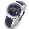 남성 시계 자동 기계식 시계 42mm 방수 비즈니스 가죽 손목 시계 Montre de Luxe Gifts