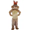 Trajes de mascote de Páscoa Bege Rabbit de tamanho adulto trajes de tema animado desenho animado mascote personagem Halloween Carnival Fantas