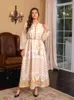 Roupas étnicas eid mulheres muçulmanas abaya marrocos vestido de festas caftan ramadã abayas vestidos de laceup dubai kimono robe fora de roupa 2023 230324