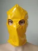 의상 액세서리 후드 성인 Unisex Zentai 의상 파티 액세서리 할로윈 마스크 코스프레 의상 PVC 가짜 가죽 마스크 열린 눈