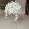 decorazione Decorazione di nozze Tavolo Fiore Fiore bianco Palla da baciare Grande palla di fiori di orchidea bianca imake712