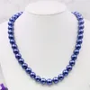 Catene da 10 mm rotonde blu scuro collana di conchiglie di perle donne ragazze gioielli fatti a mano creazione di accessori di moda di design regali per la madre