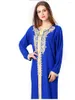 Vêtements ethniques Moyen-Orient Longue Jupe Col Rond Manches Culte Ramadan Musulman Robe En Dentelle Brodée Femmes