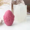 Candles Carved Egg Silicone Candle Mold for DIY Aromatherapy Candle Plaster Ornaments Soap Epoxy Resin Mould Handicrafts Making Tool 230324