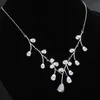 Chokers voor bruiloft bruidsjuwelensets voor vrouwen zilveren kleur kristallen ketting oorbellen set prom bruiloft sieraden cadeau