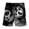 Herr shorts skalle mask 3d tryck personlighet ut slitage sommar män badkläder andningsbara strandbyxor all-match simning strunksmen's