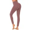 Yoga Outfits Naked-feel Pants Woman Pocket High Waist Bodybuilding Fitness Duplex Nylon Leggings Squat Proof Super Stretchy Sport Tights