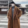 Men's Sweaters 2023 Men Autumn Winter Faux Sheepskin Fur Jackets Male Loose Casual Fashion Long Outwear Warm Korea Style Coats