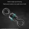 Fiskekrokar 5/100st Pike Fishing Accessories Connector Pin Bearing Rolling Swivel Rostfritt stål Snap Fishhook Lure Swivels Tackle P230317