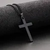 Kedjor Fashion Cross Necklace For Men Christian Charm Boys Girls Rostless Steel Pendant Punk Hip Hop Friendship Jewelry Gift