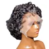 Parrucca capelli corti ricci stile naturale capelli ricci davanti in pizzo qualsiasi parrucca a forma di viso Girl230323