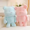 Nouveau coloré ours violent jouets en peluche coloré fluide ours poupée cravate teint ours en peluche poupée cadeau pour enfants