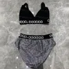 Paljettkvinnor Bras Set Shinny Sports Underwear Sexy Beach Party BH BROSS Hög midja underkläderuppsättning