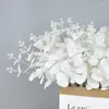 Flores decorativas de eucalipto verde branco folhas de eucaliptuas de eucaliptuas de eucaliptu caule falsa plantas de buquê de casamento de casamento home jardim home jardim