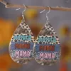 Dangle Earrings Mother's Day Teardrop Western Mom Mama Hinflowers Leopard Design Cowgirl Accessories Kldicfv