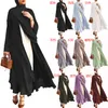 Etniska kläder muslimska abayor för kvinnor chiffon cardigan lös klänning Dubai indisk marockansk modememperatur casual 230324