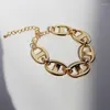 Chains Punk Chain ChokerPig Nose Necklace Collar Hip Hop Big Chunky Aluminum Gold Color Thick Women Jewelry