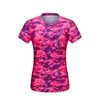 T-shirts pour hommes hommes Summer Sports extérieurs Camouflage Camouflage Côtes courtes T-shirt respirant rapidement de randonnée à sec