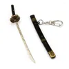 Keychains One Piece Sword Keychain Roronoa Zoro Toy Scabbard Buckle Metal Pendant Chaveiro Llaveros Anime Cosplay Souvenir Gift Wholesale