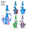 Smoking water Hookahs Accessories Silicone Spacecraft style water Pipe Glass Bowl 14mm F with 4mm Quartz Banger 8.8" Height 133mm Dia