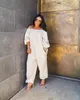 2023 Fashion Womens Jumpsuits Off-Shoulder Long Sleeve One Piece Jumpsuit Spring Loose Casual Pants Sexy Bodysuits For Women