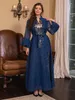 Abbigliamento etnico Abaya per le donne Dubai Lusso Ramadan Abito di moda musulmano Caftano Marocain Occasioni di festa di nozze Abiti lunghi Djellaba Femme 230324