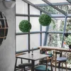 Dekoratif çiçekler 2pcs yapay topiary goxwood topları yeşil çim küreleri arka bahçe balkon bahçesi restoran sevgililer günü için