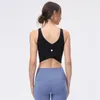 LL Yoga kläder toppdesigner fitness underkläder sport vacker rygg elastisk träning snabb torr bh väst yoga kvinnor saftiga
