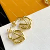 Vintage Clover Gold Necklaces Designer Golden Earrings Vine Pattern Jewelry Sets For Women Birthday Gift